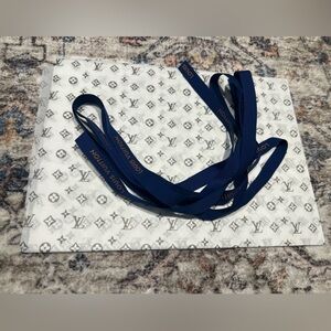 Louis Vuitton Monogram tissue paper with Blue Ribbon